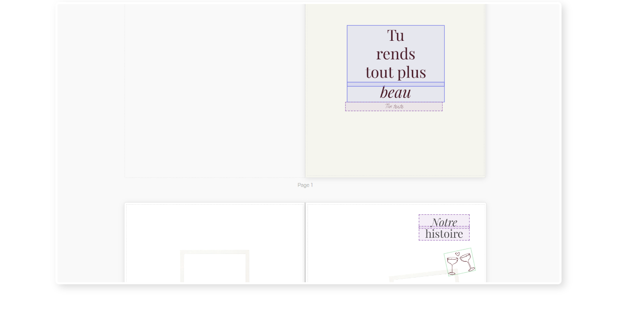 Live preview of the photo book theme after conversion (step 4)