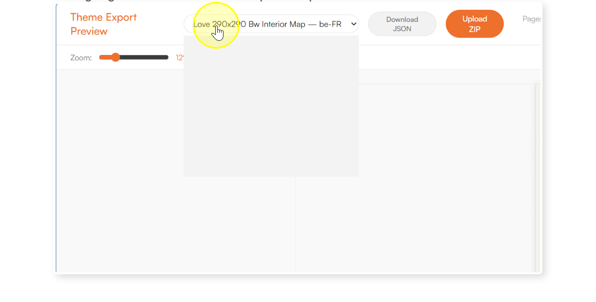 Language switch shown in the top of the preview (step 8)